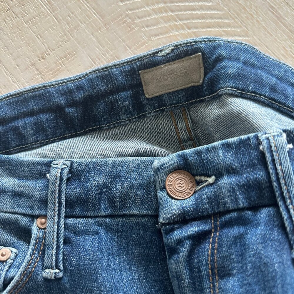 MOTHER Denim The Looker Ankle Step Fray Jeans Size 25